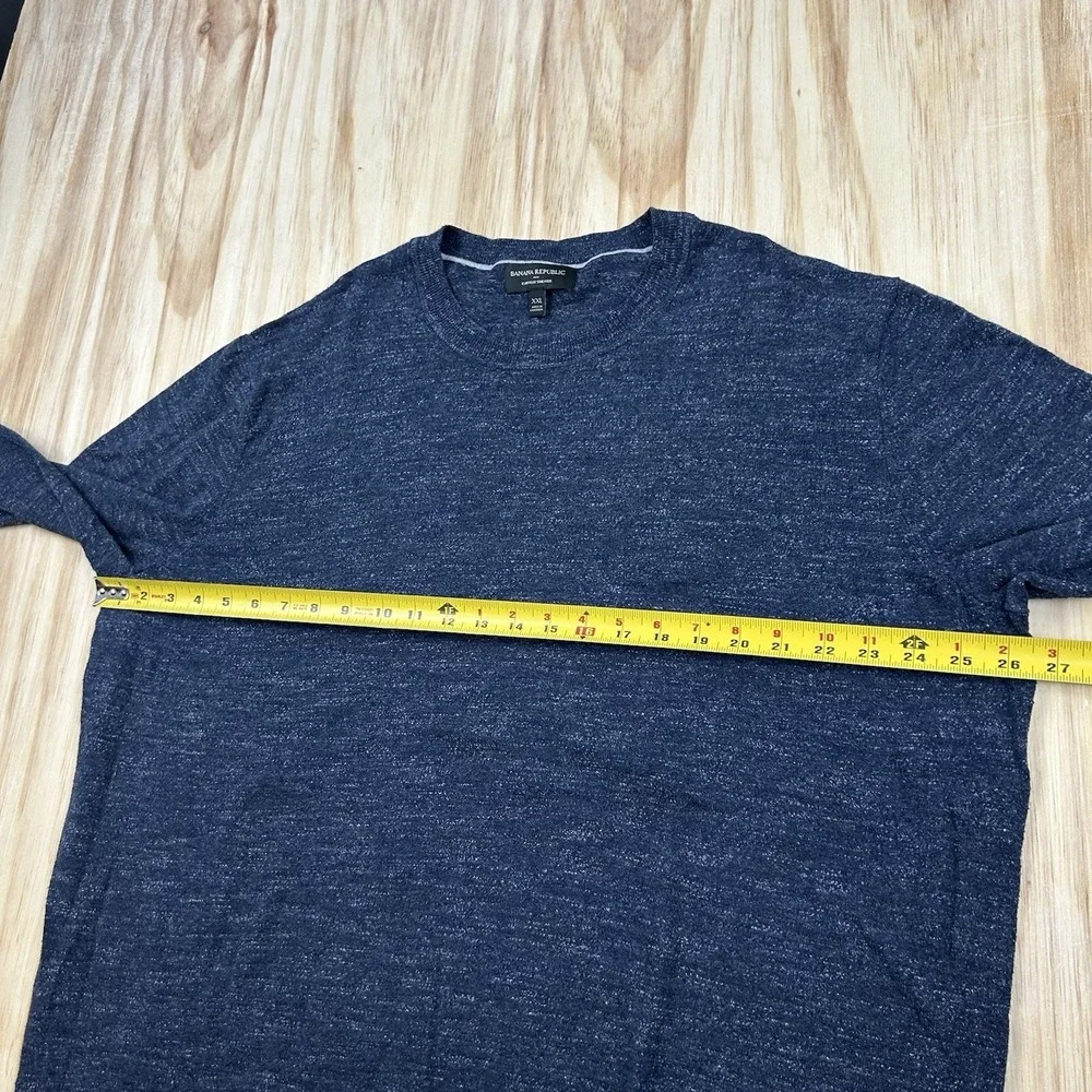 Banana Republic Everyday Sweater Men Sz 2XL XXL Blue Casual Winter Lightweight